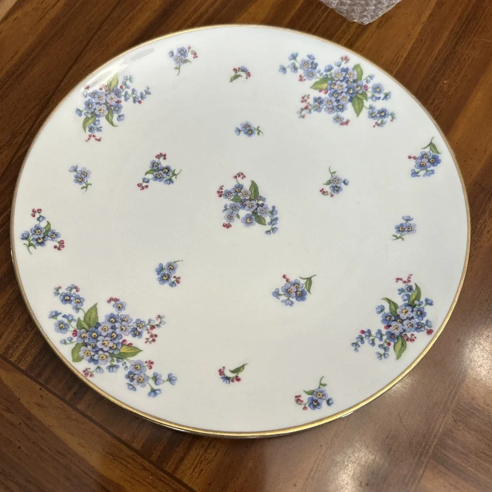 Tuscan Fine English Bone China Forget Me Not Plate 10‎ Inch
